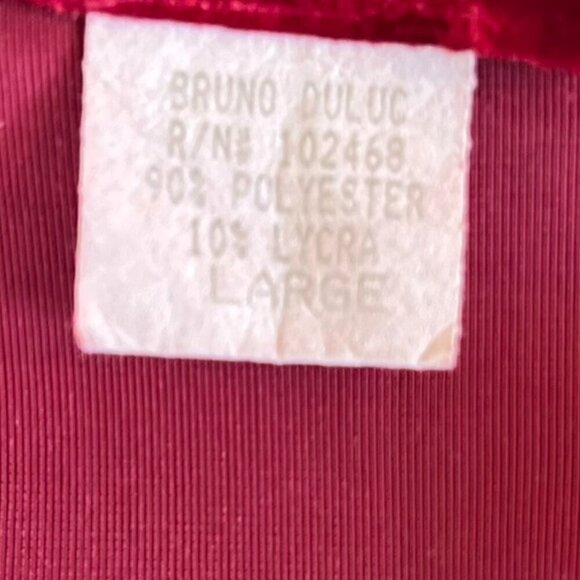 Bruno Duluc Woman's Red Velvet/Velour Quilted Ballet-Core Maxi Dress Sz Lr - Picture 5 of 7